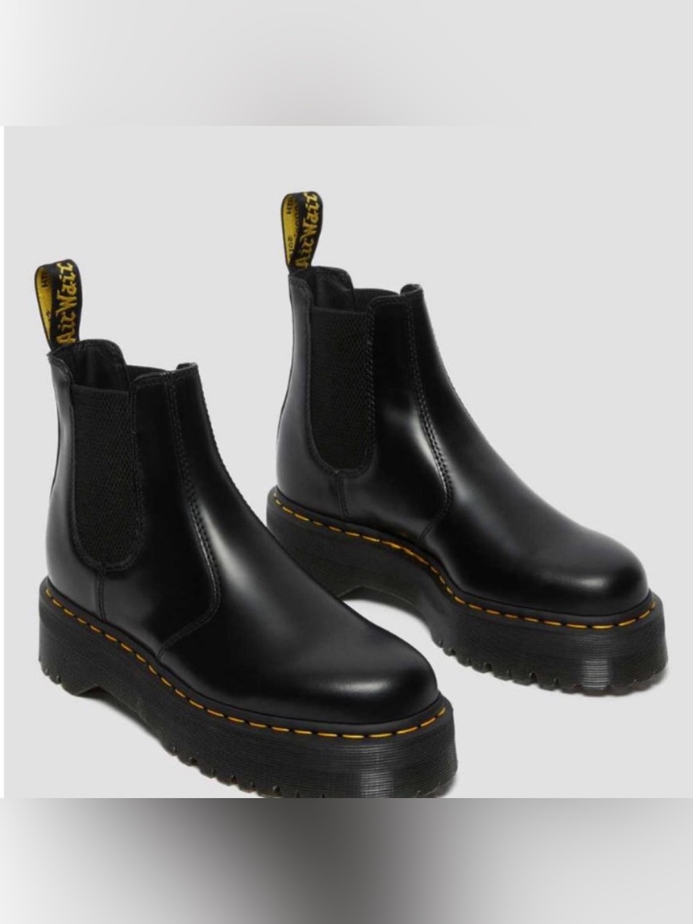 Dr Marten's Black Chelsea Platform Boots